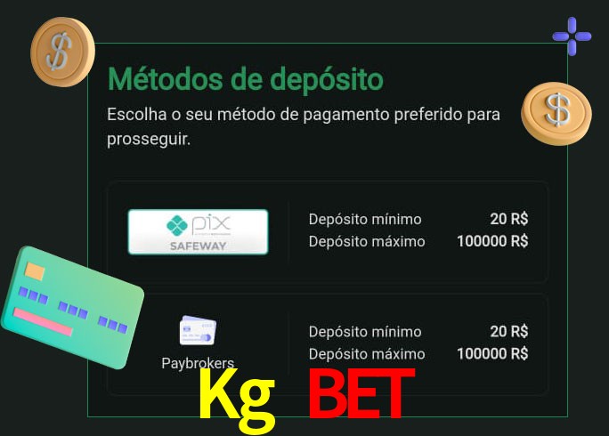 O cassino Kg Bet oferece uma grande variedade de métodos de pagamento